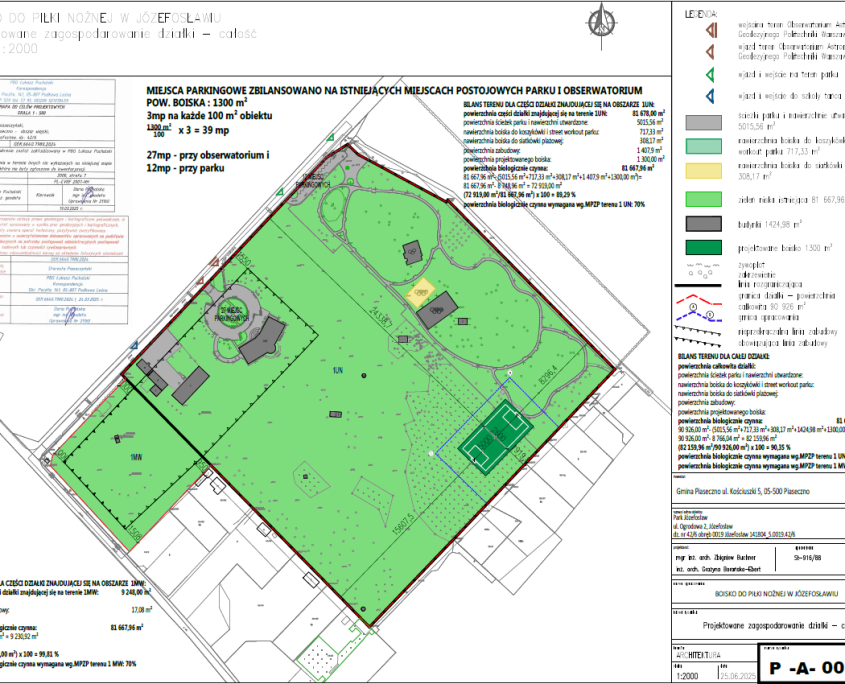 plan, rysunek boiska